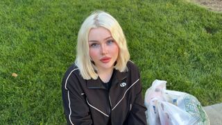 "Help me cum!" charming golden-haired wishes to bang and creampie!