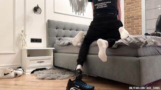 two friends jerk off together