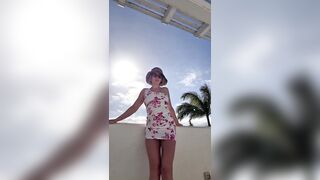 Standing Urinate Through My Lace Thong on the Roof