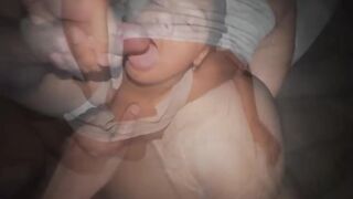Big Booty Chick Sucks Rod while Banging a Vibrator
