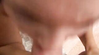 Concupiscent Teen Enjoys Sucking and Wanking on Every Inch of a Big Plump Rod