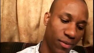 Luxurious black lady with really big titties blows rod and gets it inside