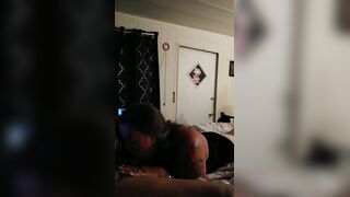 Real Amateur MILF Humps The Bed While Sucking Shlong and Then Grinds and Rides Cock While Moaning Loud