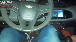 A whore asks her friend for a ride, gets in bare, immediately goes down on his cock and asks him to screw her in the streets of Goiânia (FULL EPISODE ON RED)