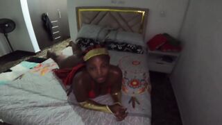 Chat It Up With a Worthwhile-looking Ebony Wonder Woman In My Bedroom On My Bed Made Her Suck My Dong To Stay For The Night - Mastermeat1