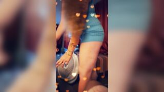 Humorous Angel Smokin' Cigarettes and Teasing In Her Minidress