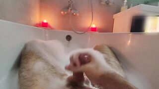 Bubble Bathroom Solo — Foam, Candlelight & an Intense Ending