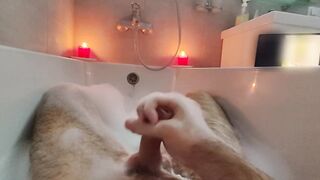 Bubble Bathroom Solo — Foam, Candlelight & an Intense Ending