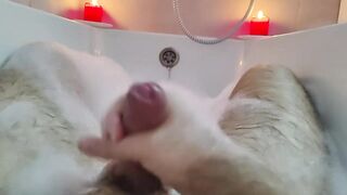 Bubble Bathroom Solo — Foam, Candlelight & an Intense Ending