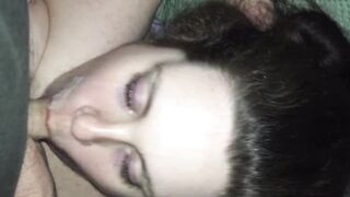 Wife gets a ejaculation facial