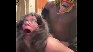 Nerdy White Mom Gets Her Snatch EMERGED IN BIG BLACK COCK