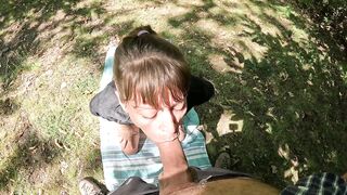 MILF Hiking Gets Voided urine On By Farmer While Sucking His Jock