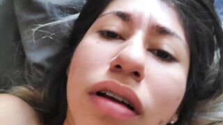 The neighbor thrust his white knob in me fucking my brains out
