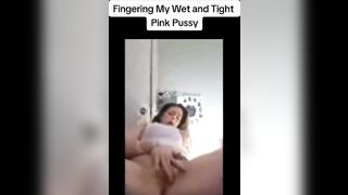 Beautiful Petite White Angel disrobes and fingers and taste her extremely tight pink vagina compilation