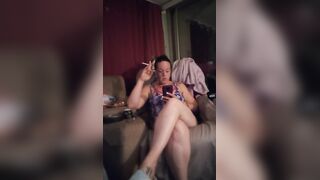 I Film Myself Smokin' Cigarettes and Playing Clip Games During the time that Teasing Giving Upskirt Panty Tease