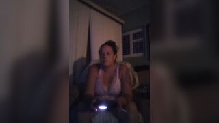 White angel always gets sexually excited when playing video games and this playgirl will bang later