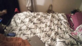 Stepdad seduces stepdaughter after he finds her smokin' in daybed in her bra and panties and bangs her