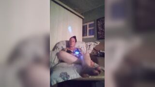 MILF Filming Herself Playing Movie Games In Her Black Bra and Panties