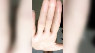 Undressed hotty teases with hand in front ?