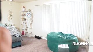 Big Breasts MILF With Bangs Rides Stepson POV