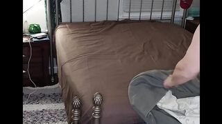 Hot MILF BBW Changing The Sheets On Her Couch!