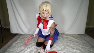 Fastened Sailor Moon Cock Teasing Fantasy
