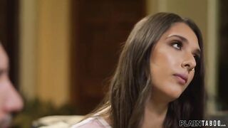Stepdad makes a deal with stepdaughter Aria Sloan.Shell be the pet for a week to get a pet.After she peed on the carpet this chap wants to entreat for his shlong