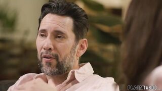 Stepdad makes a deal with stepdaughter Aria Sloan.Shell be the pet for a week to get a pet.After she peed on the carpet this chap wants to entreat for his shlong