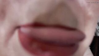 Tiny Guy Devoured by His Giantess Girlfriend Mouth Close-up