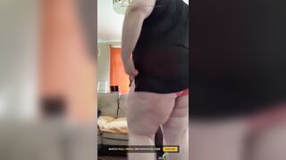 Bbwbootyful Shaking my big tits & giant ass striptease