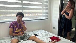 My sinless stepson sees my panties and gets the urge to masturbate with 'em.