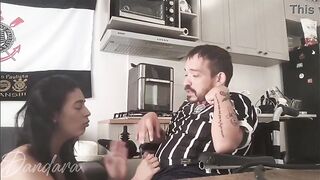 Neighbor waits for her cuckolded husband to leave and goes to the house of her wheelchair-fastened neighbor to give him her vagina as a birthday present (FULL EPISODE ON RED)