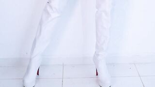 Sexy Dance with White Boots