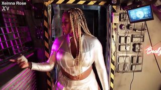 Space Women ~ Cosmic Seduction in Zero Gravity ~ Ebony Xeinna Rose ~ Interracial Sex