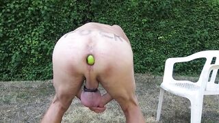 obscene homo pig servenaked outdoor now in peniscage with apples in ass and bodywriting