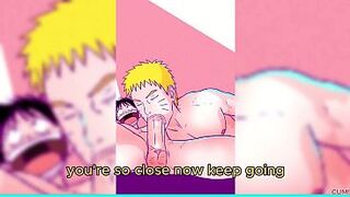Naruto Sucking Luffy Massive Dong Deepthroat - Intense Gay Oral job-job Close Up