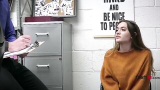 Step dad Watches Guard Bang Shoplifting Step daughter
