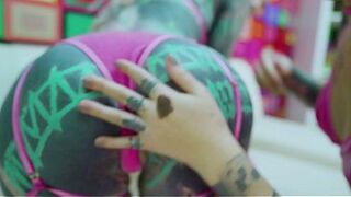 Soft GG Anal Toy Play - Big Vibrator and Double Aperture Fingering