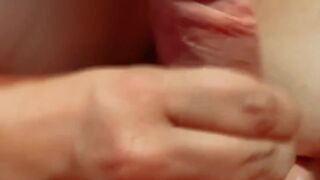 Excited MILF handjob