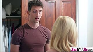 Excited fat ass teen step sister bangs her step brother for helping her
