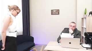 first Day As Secretary And She Is Already Taking Wang In The Booty