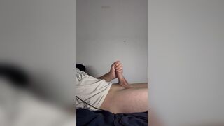 Playing with my uncut wang