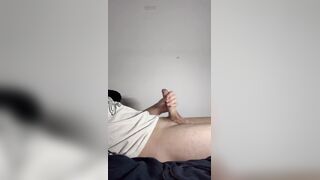 Playing with my uncut wang