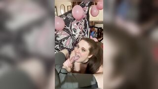 Whipped Cream Suprise Oral-job For Birthday Angel Tamera Nicole. Jizz flow In Mouth ???