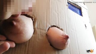 The boob box from the store. Teat sucking