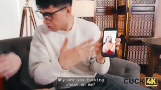 CUCK4K. My Girlfriend with MASSIVE MELONS screws like a Ribald Floozy for Money