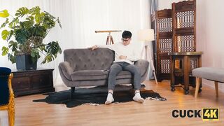 CUCK4K. My Girlfriend with MASSIVE MELONS screws like a Ribald Floozy for Money