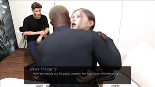 Emily Jerking Big Black Cock Infront Of Her Cuckold Husabnd In House