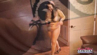 Lilly M Big Tits Brunette Newbie Gagging Passionate Thirsty Drink!