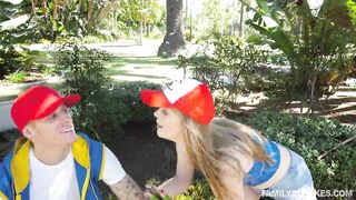 Cute gamer honey fucks her hung step-bro